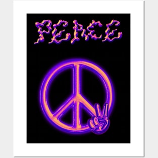 Purple Peace: A Retro Y2K Vibe Posters and Art